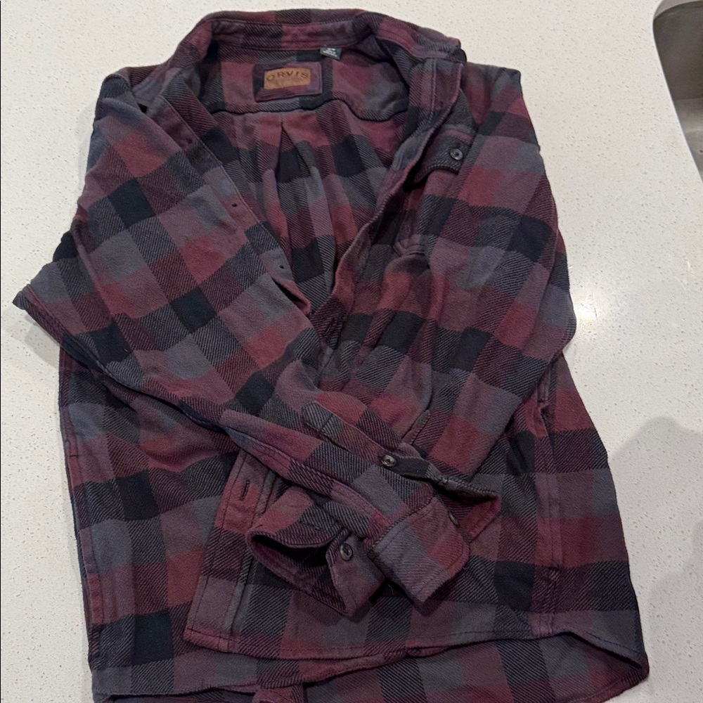 Orvis Red and Black Checkered Men's Shirt